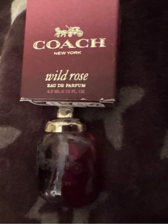 Coach Other - Coach Wild Rose - Dark Burgundy Glass Bottle with Gold Cap